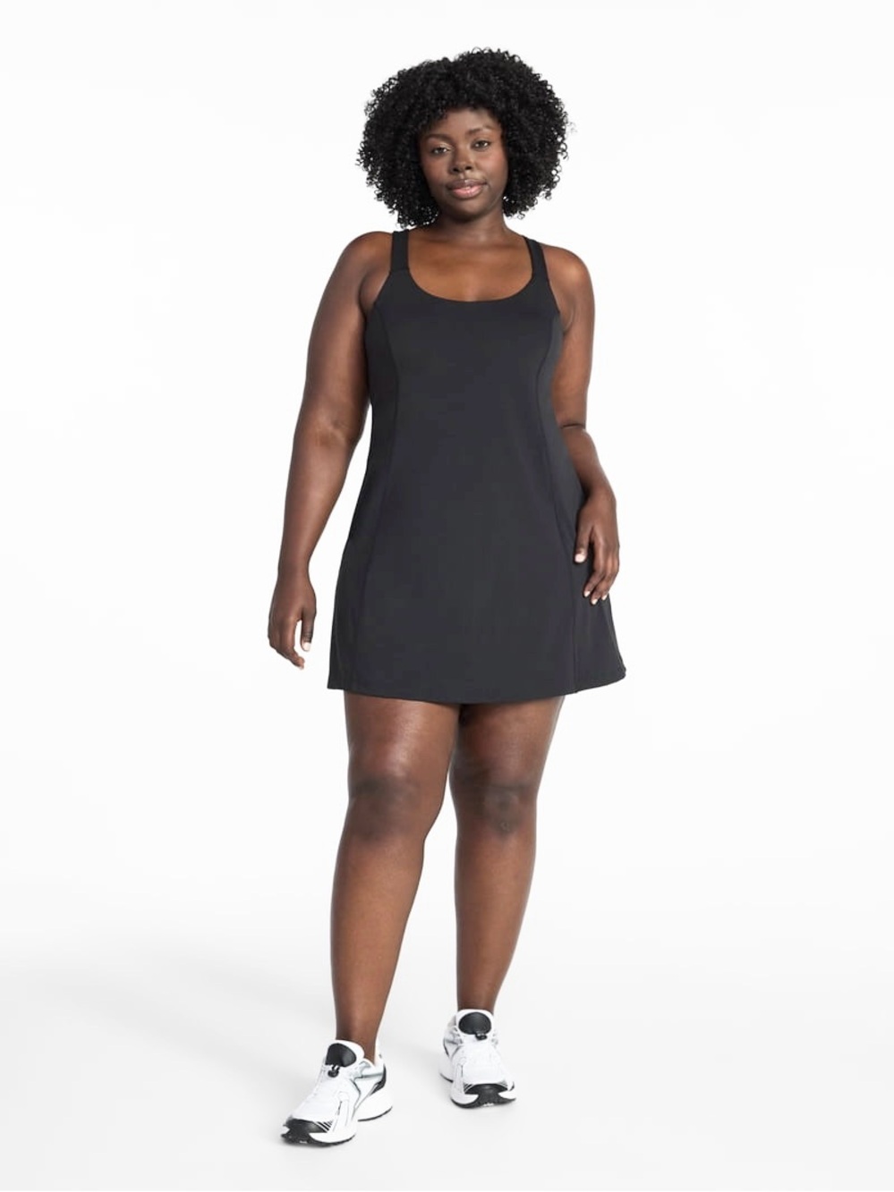 Twist Back Athletic Dress Black Athletic Tank Dress Golf Dress Tennis Dress